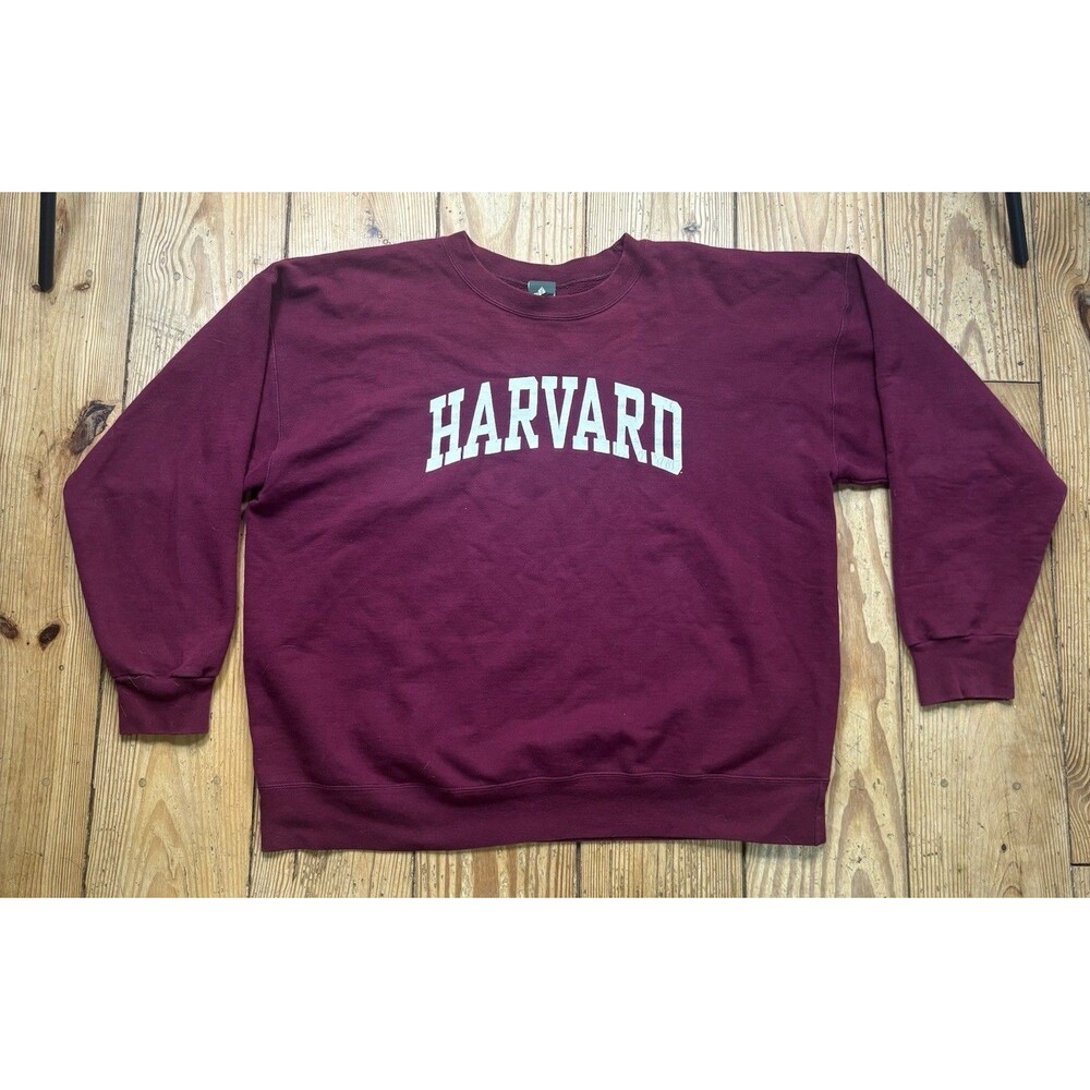 Vintage Ivy Sport Harvard University Crewneck Sweatshirt Maroon Red Mens Sz XL